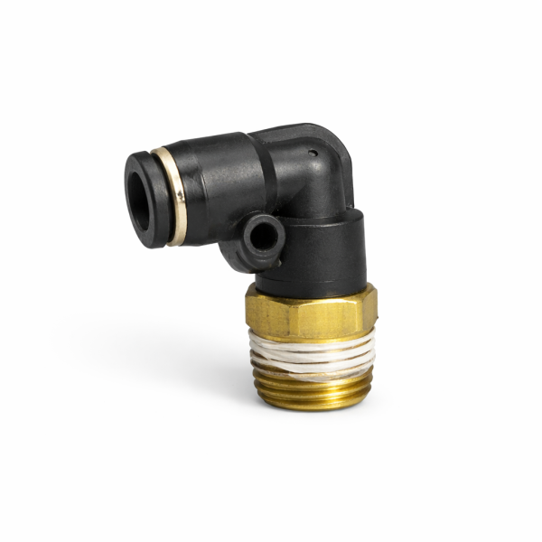 كوع هواء سن خارجي (Pneumatic Elbow Male Thread Push-in Fitting)